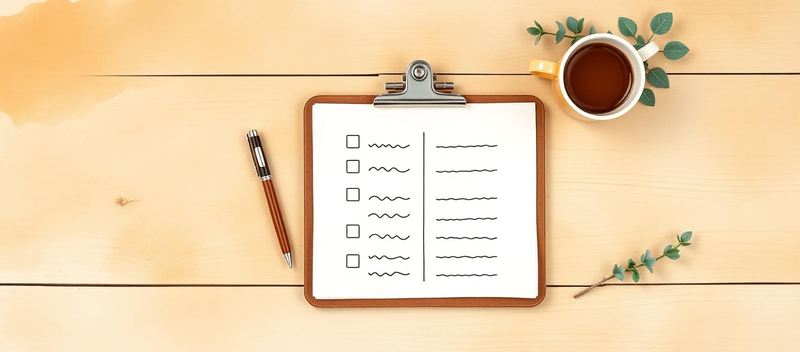 Clipboard con un checklist de revisión de limpieza al entregar un alquiler